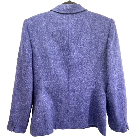 JONES NEW YORK Blazer Jacket 100% Wool Button Up  Blue Size 8 - Picture 11 of 16